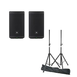 JBL EON710 10" Two-Way Powered Speaker Pack w/ 2 x EON710 & Stands