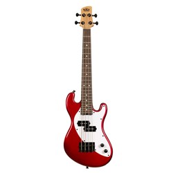 Kala UBASS-SB-RD-FS Solid Body 4 String Electric Ubass Candy Apple Red with Bag