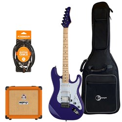Kramer Focus VT-211S Electric Guitar Pack w/ Orange Crush & Accesories (Purple)