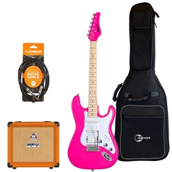 Kramer Focus VT-211S Electric Guitar Pack w/ Orange Crush & Accesories (Hot Pink)