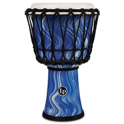 LP 7" Rope Tuned Circle Djembe with Perfect-Pitch Head (Blue Marble)