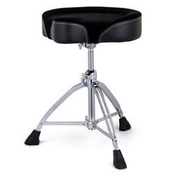 Mapex T865 Saddle Top Double Braced Drum Throne w/ Black Cloth Top (17" x 4")