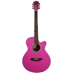 Monterey MA15 Folksize Acoustic Guitar w/ Tuner (Pink)