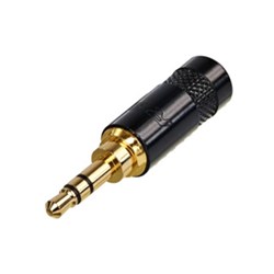 Neutrik NYS231BG 3.5mm TRS Plug Black Metal Handle Gold Contacts