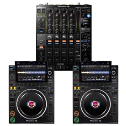 Pioneer Pro DJ Package w/ CDJ3000 Media Players & DJM900NXS2 Mixer in Black