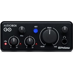 Presonus AudioBox GO Ultra-Compact Mobile 2x2 USB-C Audio Interface (Black)