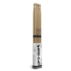 ProMark Classic Forward 5A Hickory Drumsticks Oval Wood Tip 4 Pack