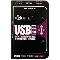 Radial USB-Pro Stereo USB Laptop Direct Box