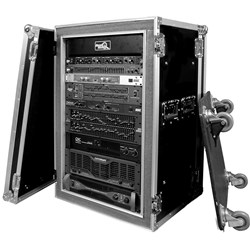 Road Ready RR18UAD Deluxe 18U Amp Case w/ Caster Base