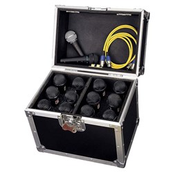 Road Ready Mic Case for 12 Mics w/ Storage Compartment