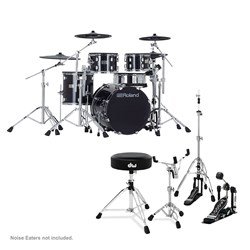Roland VAD507 V-Drums Acoustic Design 5-Piece Wood Shell Kit w/ TD27 & DW Hardware Bundle
