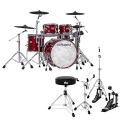 Roland VAD706 V-Drums Acoustic Design 5-Piece Wood Shell Kit (Gloss Cherry) w/DW Hardware