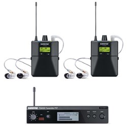 Shure PSM300 Twin Wireless System w/ SE215-CL Earphones J10