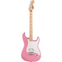 Squier Sonic Stratocaster HT H Maple Fingerboard White Pickguard (Flash Pink)