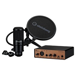 Steinberg UR12 Podcast Starter Pack w/ STM01 Mic, Pop Filter, Cable & Stand (Ltd Edition)