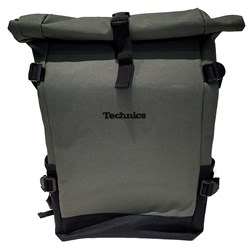Technics Olive Block Roll-Top Backpack