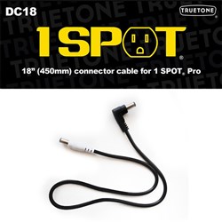 Truetone 1 Spot 18" DC Cable Male Right-angle to Male Straight Cable