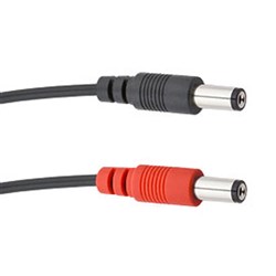 Voodoo Lab PPL6 - 2.5mm & 2.1mm Straight Barrel Cable w/ Centre Positive Polarity (18")