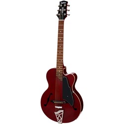 Vox Giulietta 3PS Archtop Guitar w/ Piezo Pickup & Gig Bag (Trans Red)