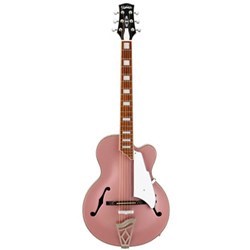 Vox Giulietta 5TPS Archtop Guitar w/ Piezo Pickup & Gig Bag (Pearl Rose)
