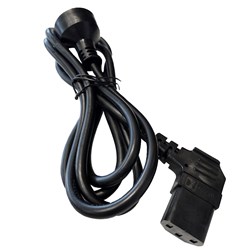 IEC C13 Power Cable w/ Right Angled Plug (1.8m)