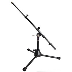 Xtreme Microphone Extra Short Boom Stand - Heavy Duty w/ Fold-Away Tripod Legs (Black)