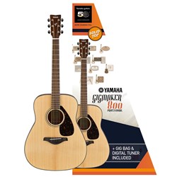 Yamaha Gigmaker 800 Acoustic Guitar Pack w/ Solid Spruce Top (Natural Gloss) inc Bag