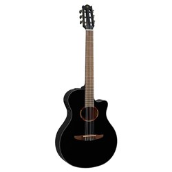 Yamaha NTX1 Classical Guitar w/ Cutaway Pick Up & Thinline Neck (Black)