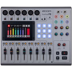 Zoom P8 Podtrak Podcast Recorder w/ 6 Mic Inputs & 6 Headphone Outputs