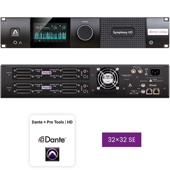 Apogee Symphony I/O MKII 32x32 SE Configuration Dante + PT HD Audio Interface
