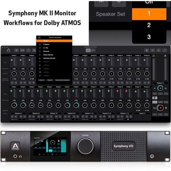 Apogee Symphony I/O MKII 8x8+8MP Configuration Dante + PT HD Audio Interface