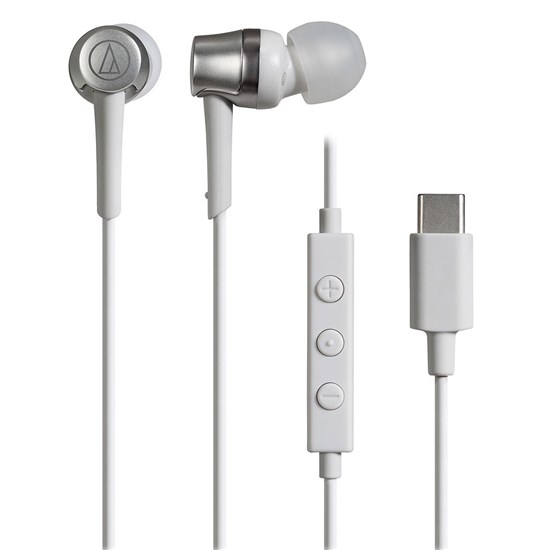 Audio Technica ATH-CKD3C In-Ear Headphones w/ USB-C Connection (White)