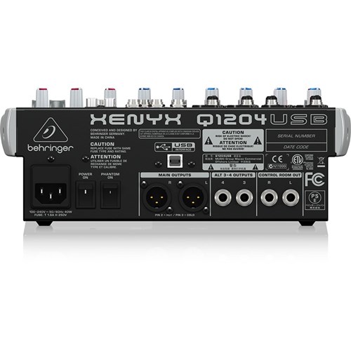 Behringer Xenyx Q1204USB 12-Input Mic/Line Mixer w/ USB