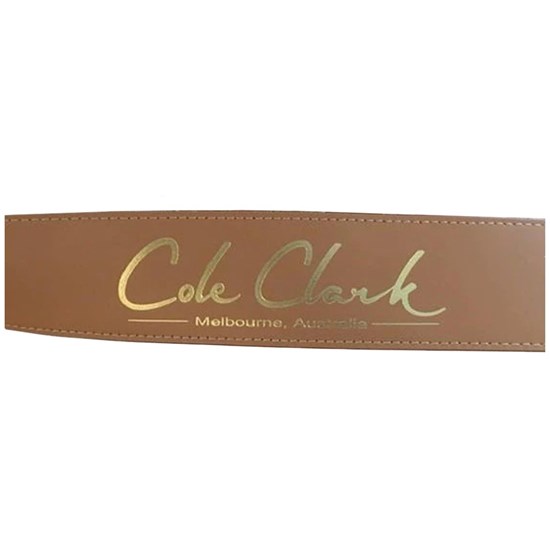 Cole Clark Leather Guitar Strap (Tan/Gold)