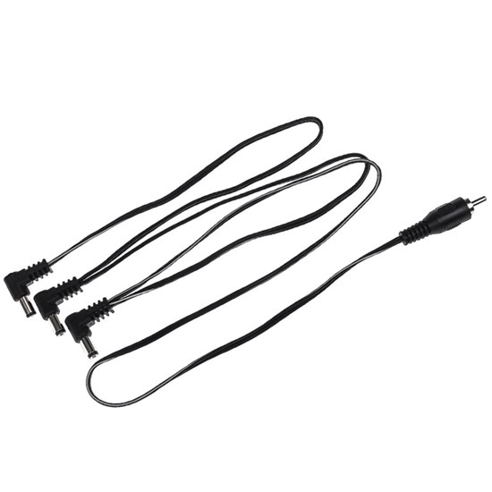 Cioks Type 1 3-Way Daisy Chain Flex Cable w/ 3x Centre Negative DC Plugs (Black)