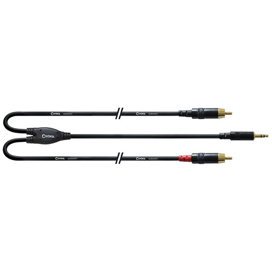 Cordial Essentials REAN 3.5mm Stereo Gold to 2x RCA Gold Cable (3m)
