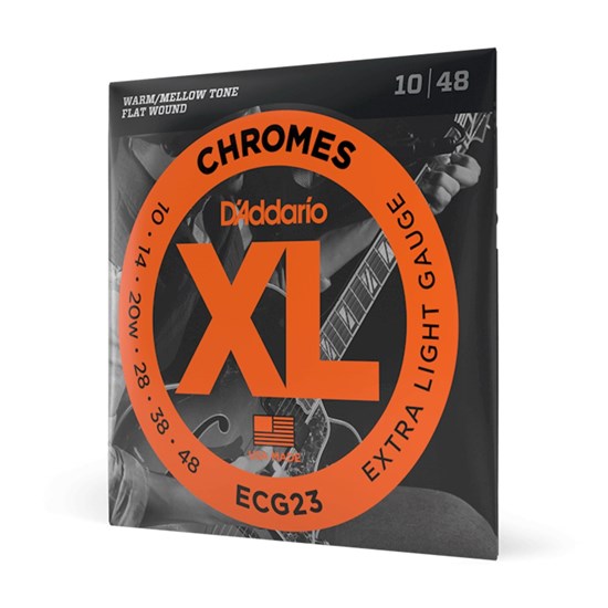 D'Addario ECG23 XL Chromes Flatwound Electric Strings - Extra Light (10-48)