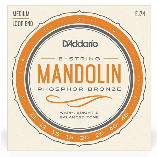 D'Addario EJ67 Mandolin Strings, Nickel, Medium, 11-39
