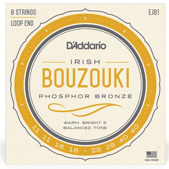 D'Addario EJ81 Irish Bouzouki 8 String Set