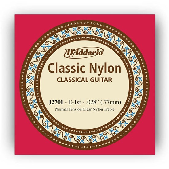 D'Addario J2701 Student Nylon Classical Guitar Single String Normal Tension 1st String (E)