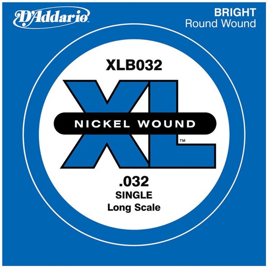 D'Addario XLB032 Nickel Wound Bass Guitar Single String Long Scale (.032)