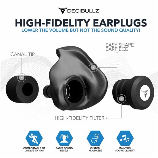 Decibullz Custom Molded High Fidelity Filter Earplugs