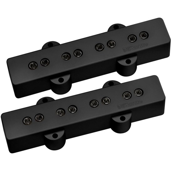 Dimarzio Model J Set of Bass Guitar Pickup (Black w/ Black Pole Pieces)