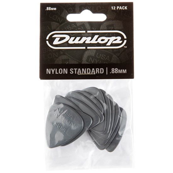 Dunlop Nylon Guitar Pick 12-Pack - Grey (.88mm)