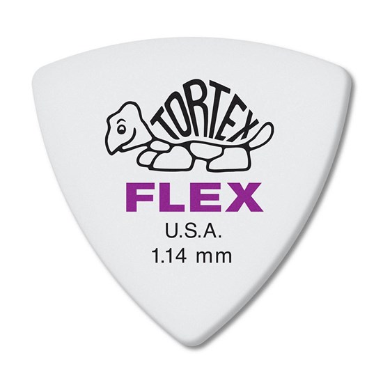 Dunlop Tortex Flex Triangle Guitar Pick 6-Pack - Purple (1.14mm)