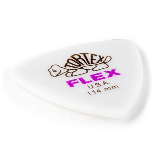 Dunlop Tortex Flex Triangle Guitar Pick 6-Pack - Purple (1.14mm)