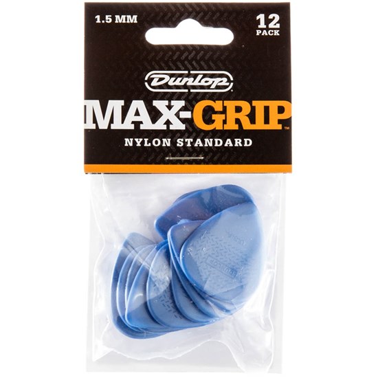 Dunlop Max-Grip Standard Guitar Pick 12-Pack - Blue (1.5mm)