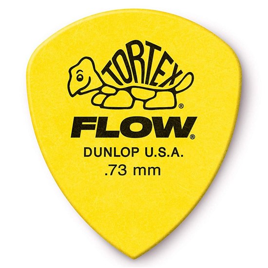 Dunlop Tortex Flow Guitar Pick 12-Pack - Yellow (.73mm)