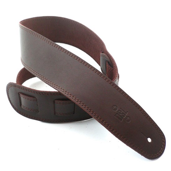 DSL SGE Classic Guitar Strap (Saddle Brown, Brown Stitching, 2.5