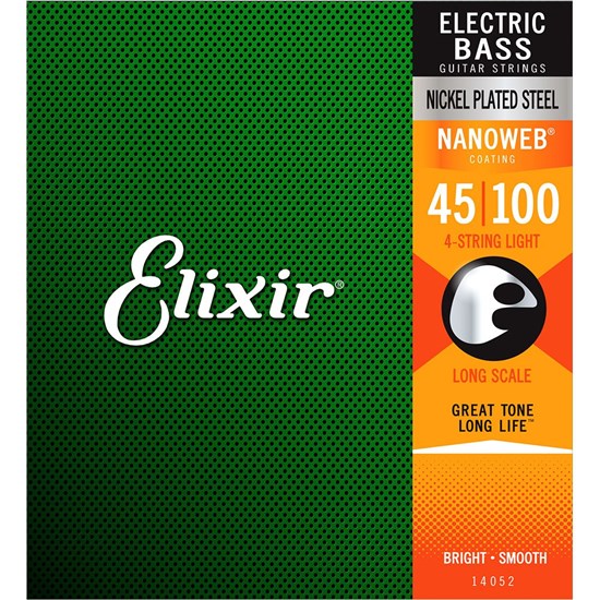 Elixir 14052 Electric Bass Nickel Plated Steel w/ Nanoweb Coating 4-String LT (45-100)